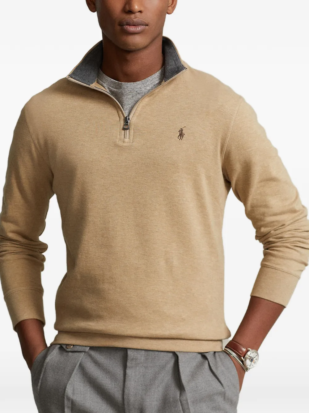 Polo Ralph Lauren Trui met halve rits Beige