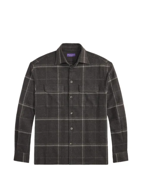 Ralph Lauren Purple Label chemise à carreaux et poche à rabat