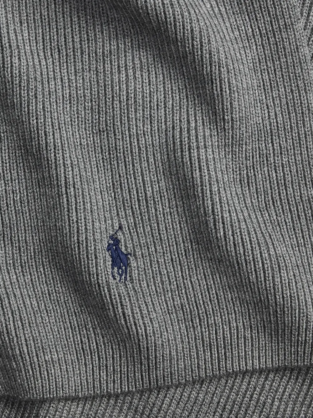Polo Ralph Lauren Geribbelde muts en sjaal met geborduurd logo Grijs