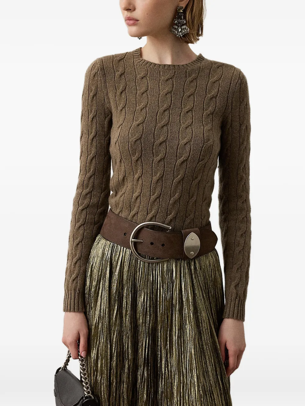 Ralph Lauren Collection Kasjmier sweater Bruin