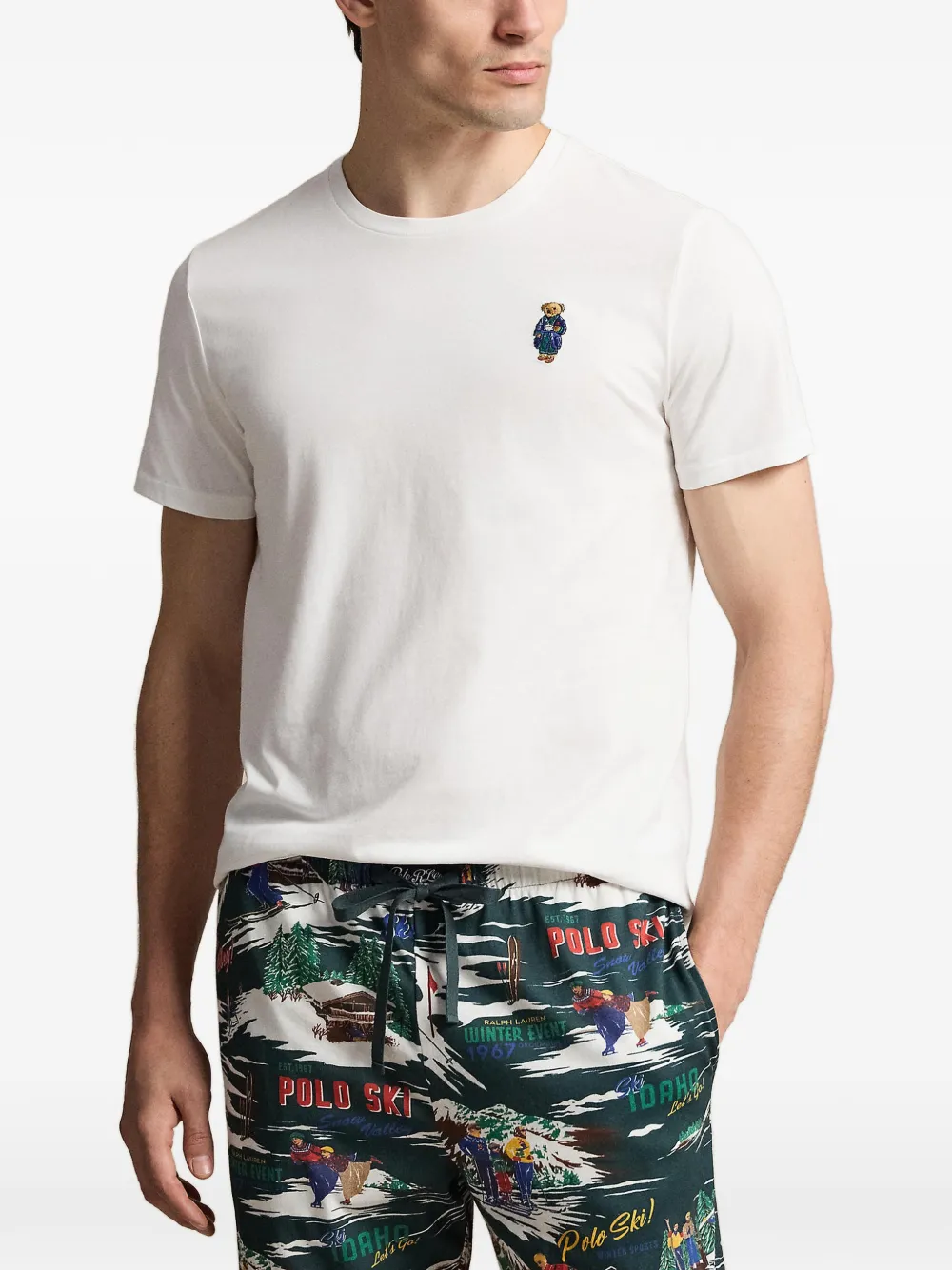 Polo Ralph Lauren T-shirt met teddybeerprint Wit
