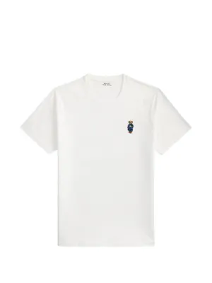 AMI Paris Ami De Coeur zigzag-embroidered T-shirt | Neutrals