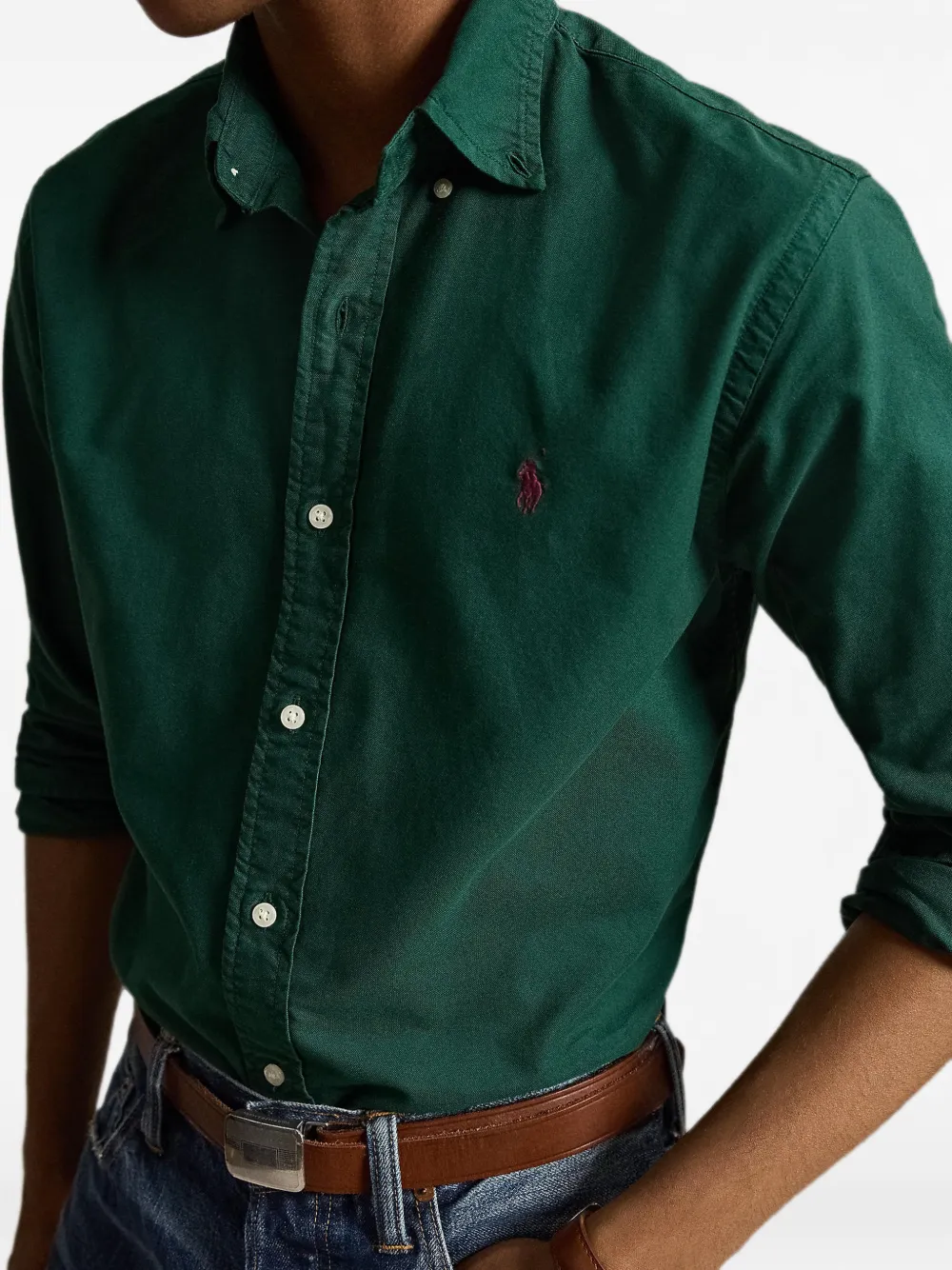 Polo Ralph Lauren Overhemd met geborduurd logo Groen