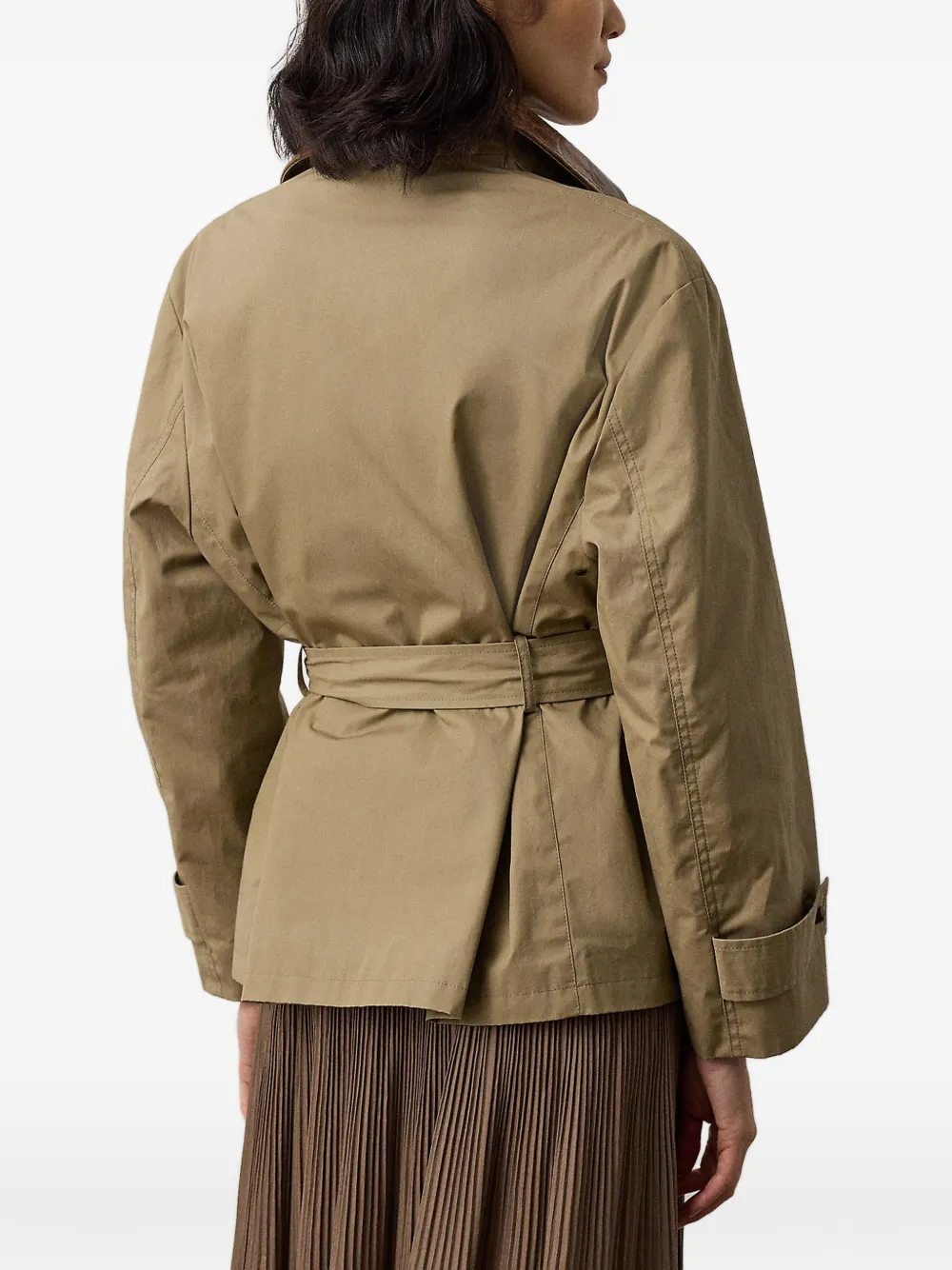 Polo Ralph Lauren Jack met cape-laag en ceintuur Beige