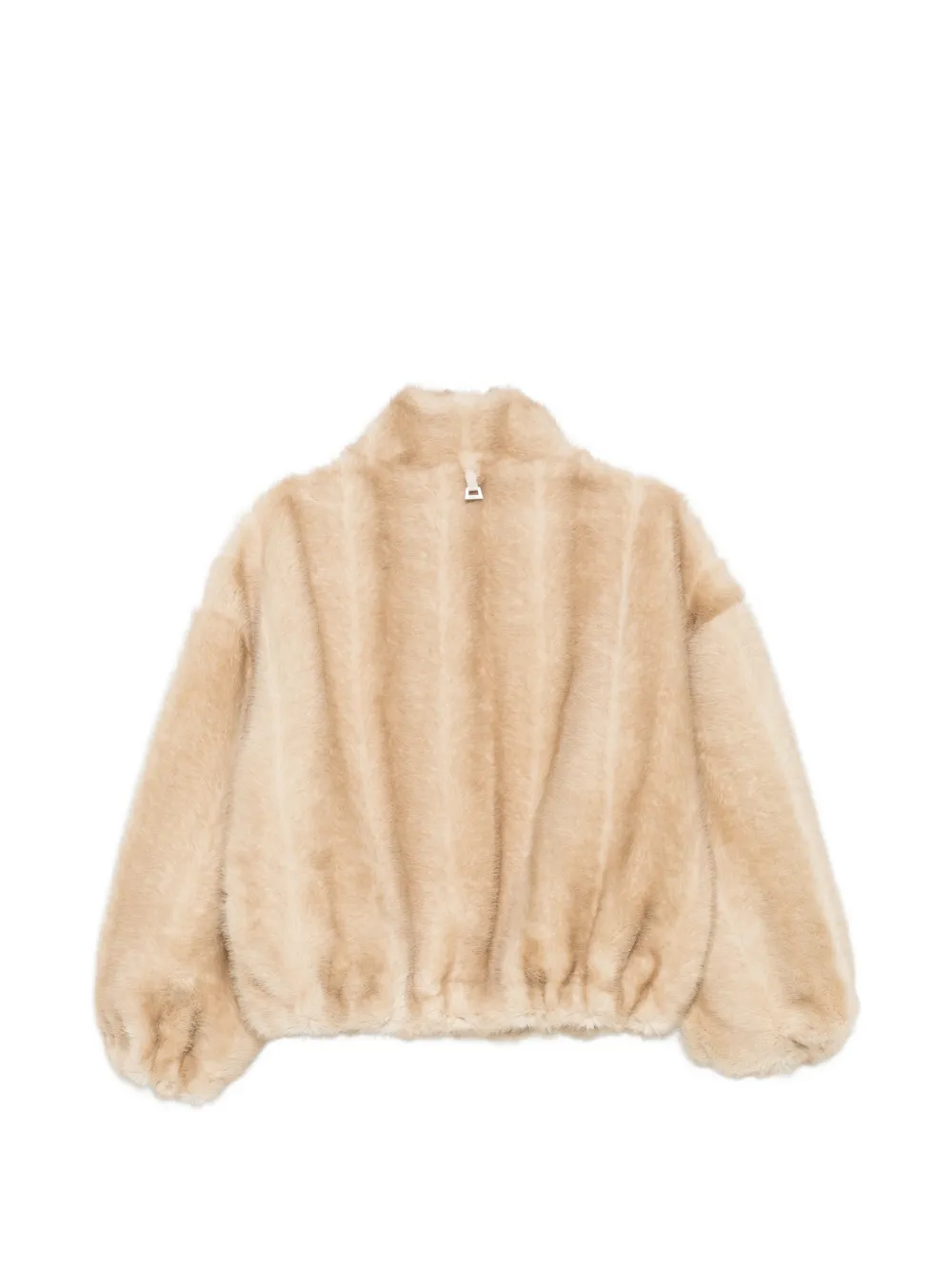 Apparis Iris funnel-neck jacket Beige