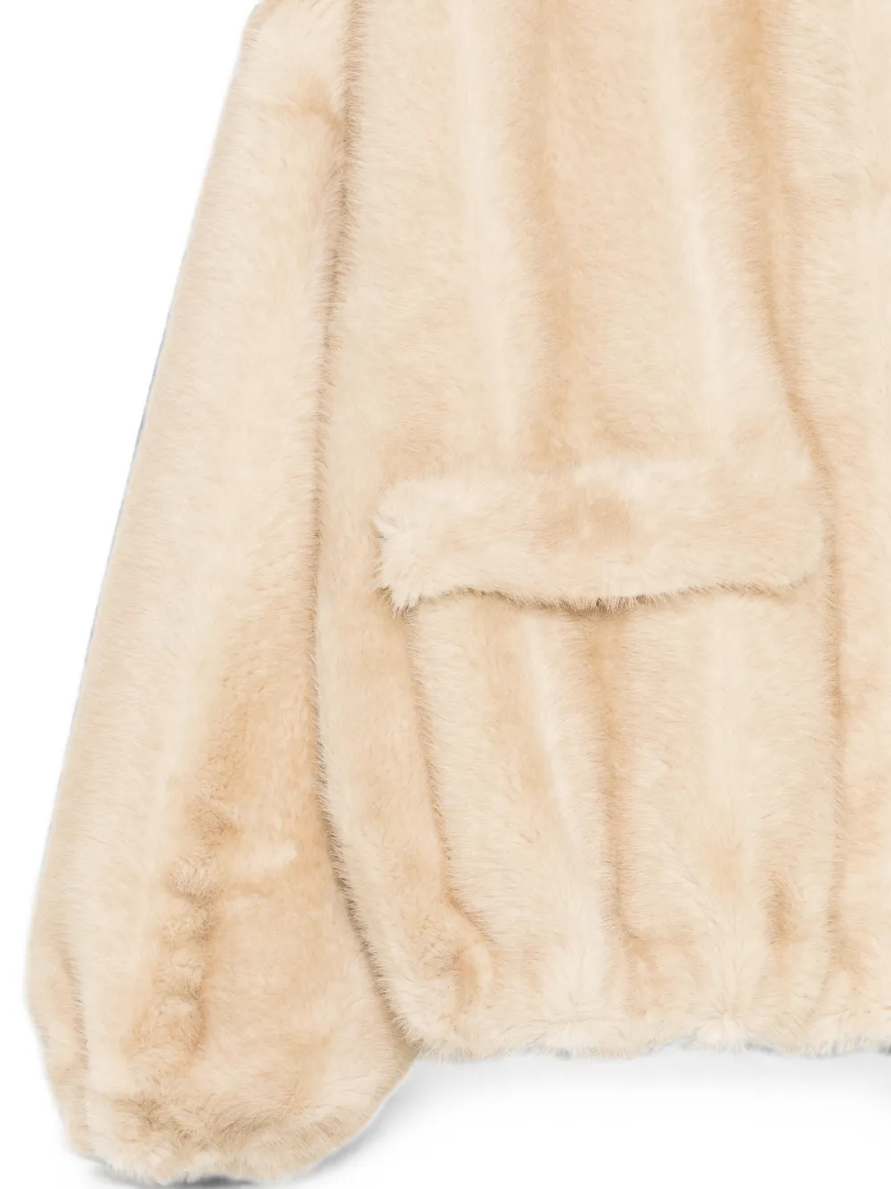 Apparis Iris funnel-neck jacket Beige