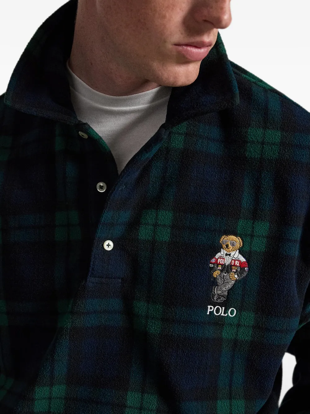 Polo Ralph Lauren Polo Bear geruite trui Blauw