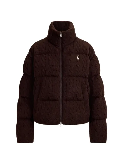 Polo Ralph Lauren cable wool-cashmere puffer jacket