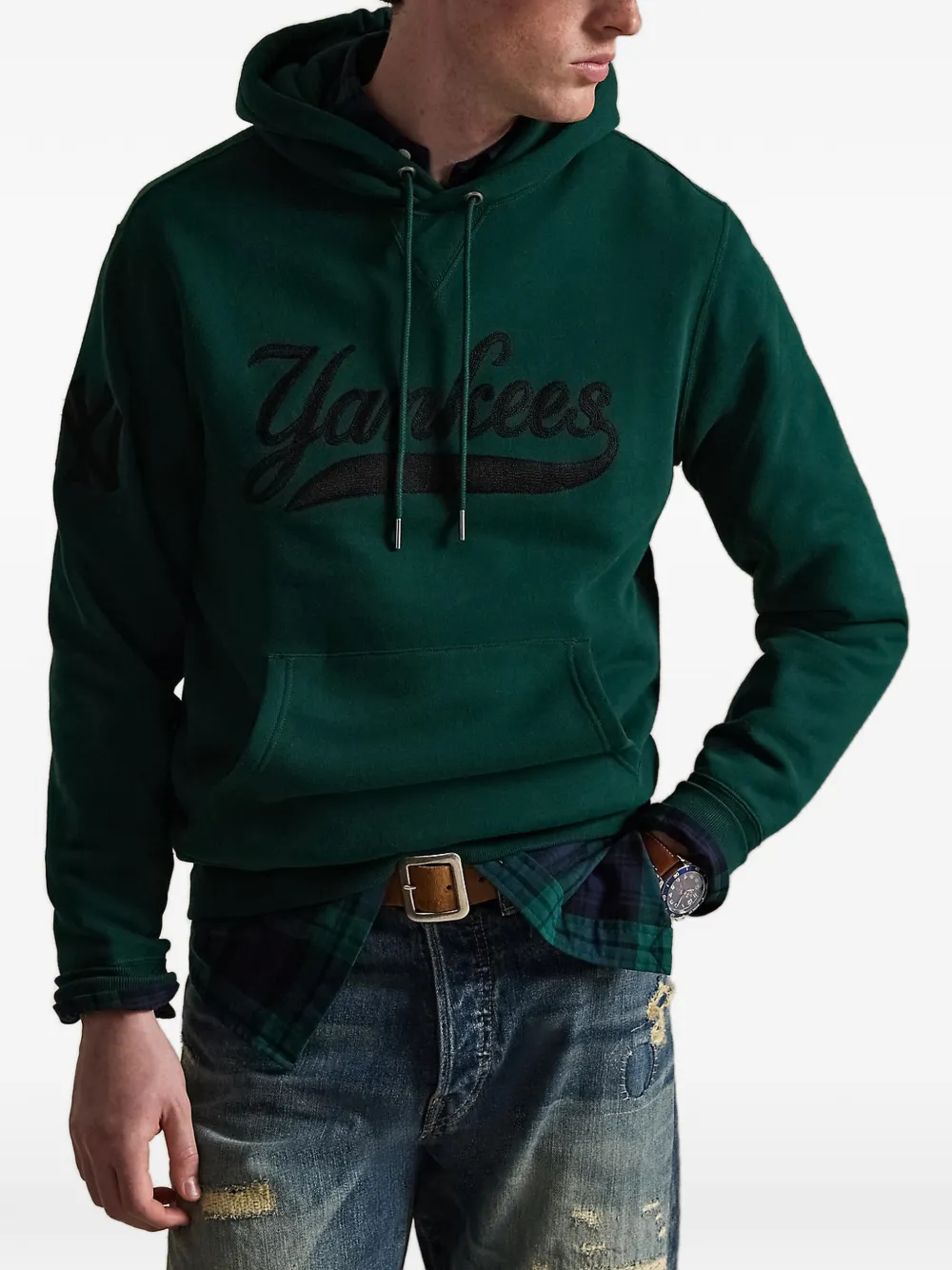 Polo Ralph Lauren x MLB New York Yankees hoodie met geborduurd logo Groen