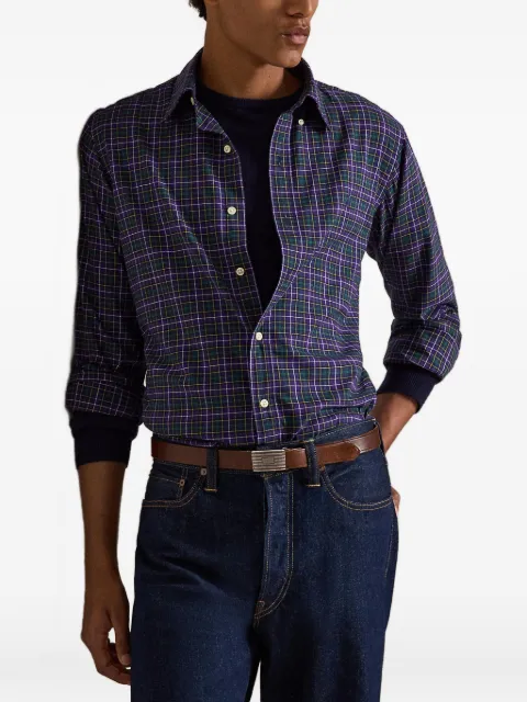 Polo Ralph Lauren camisa con motivo de cuadros tartán y botones