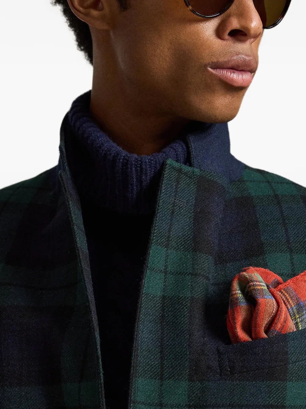 Polo Ralph Lauren Blazer met tartan ruit en enkele rij knopen Groen