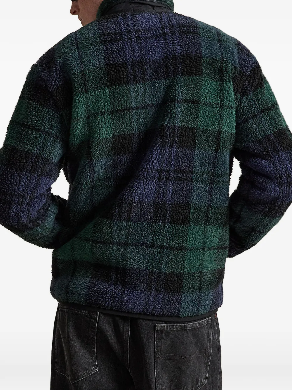 Polo Ralph Lauren Geruite fleece sweater Groen