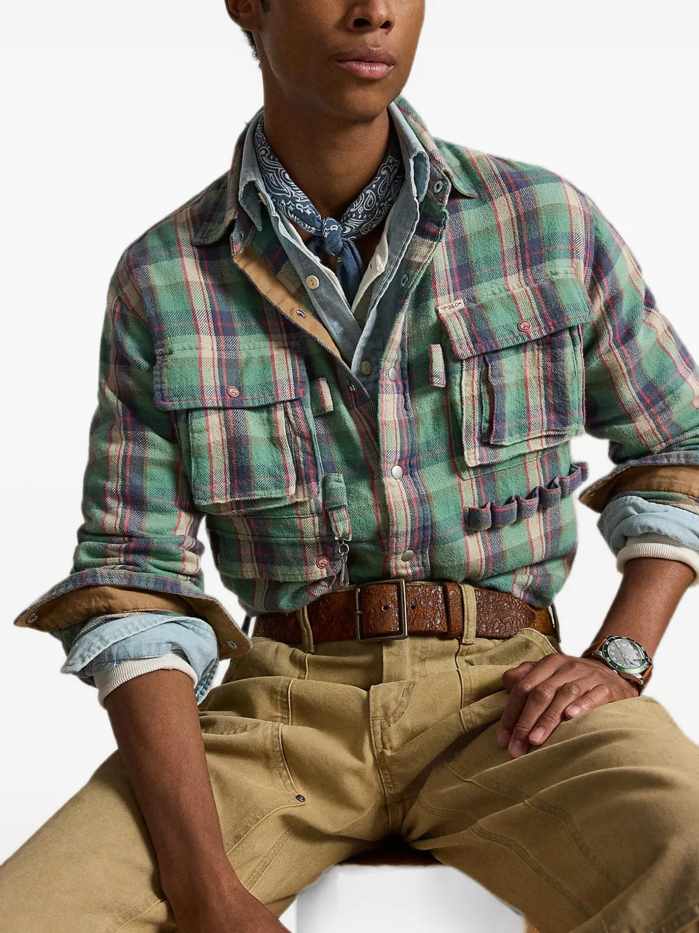 Polo Ralph Lauren Geruit flanellen overhemd Groen