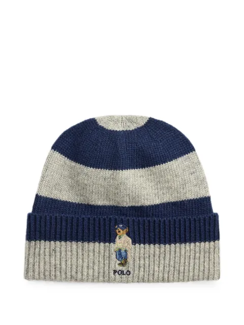 Polo Ralph Lauren Polo Bear striped beanie hat