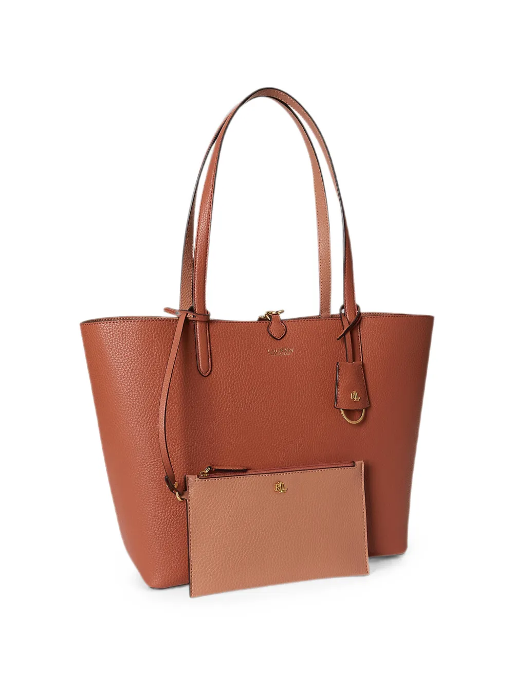 Lauren Ralph Lauren Shopper met logoplakkaat Bruin