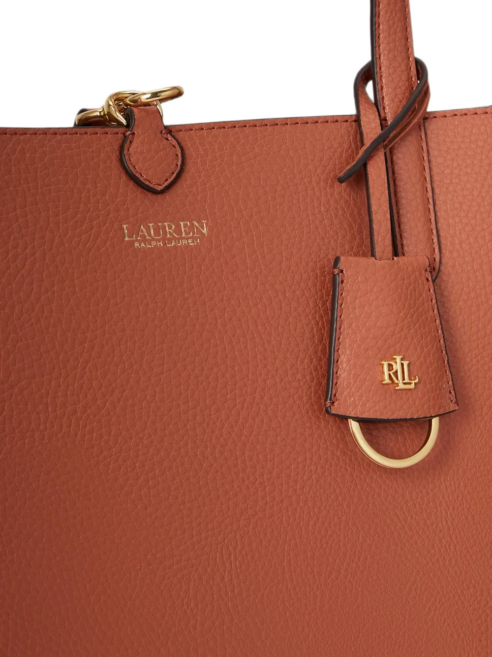 Lauren Ralph Lauren Shopper met logoplakkaat Bruin