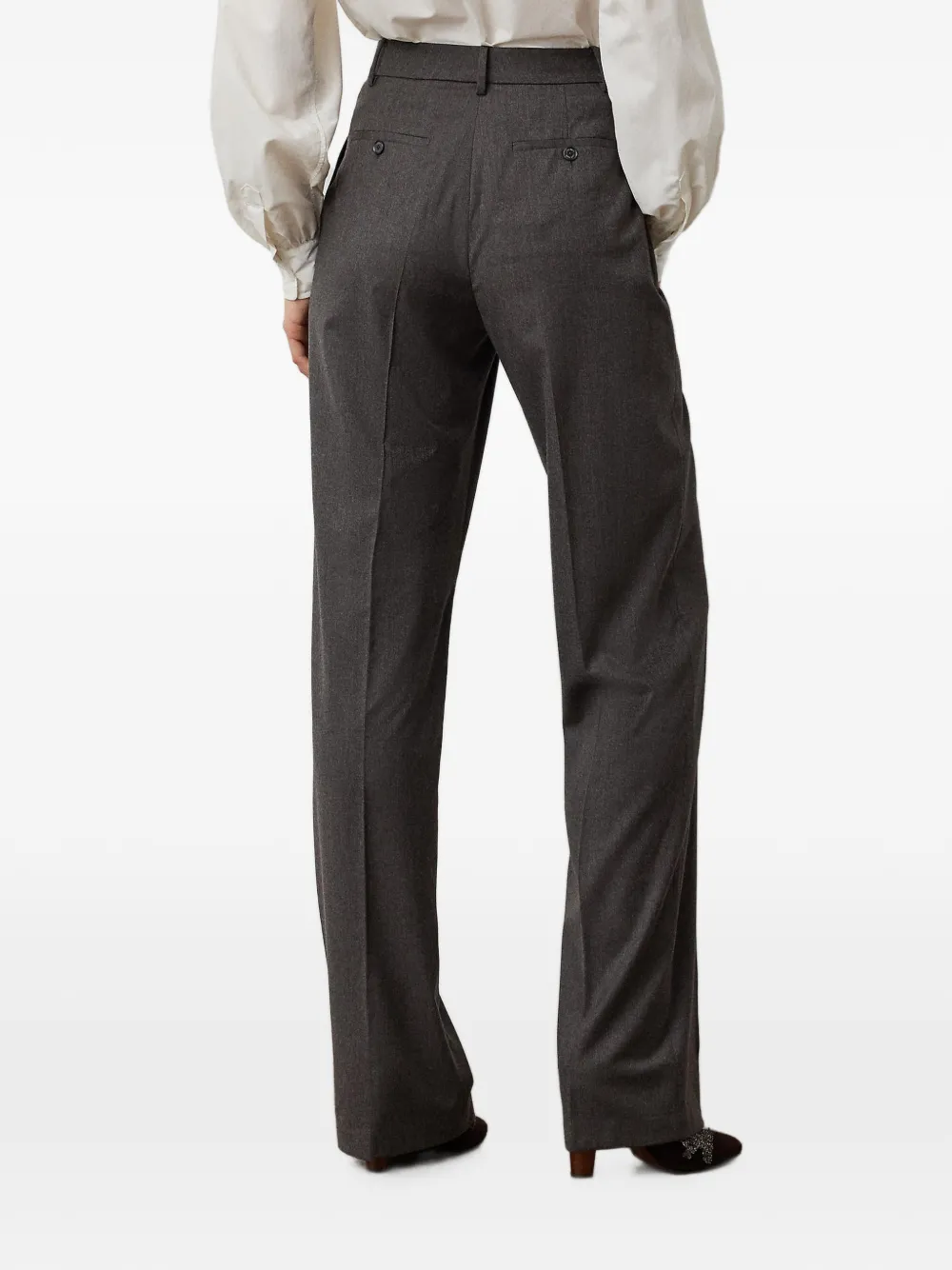 Ralph Lauren Collection Straight plooibroek Grijs