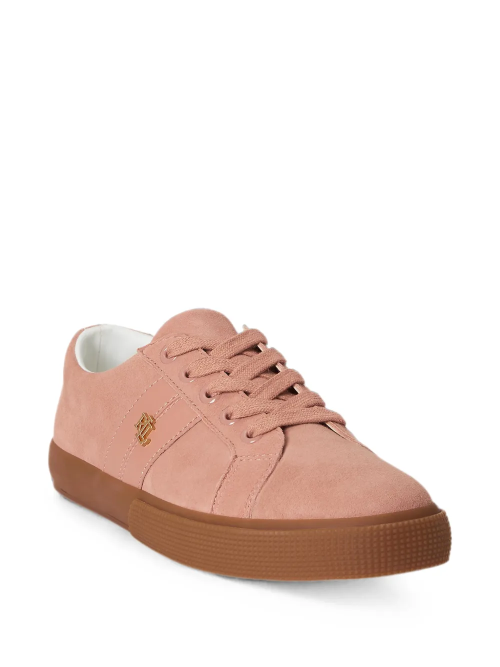 Lauren Ralph Lauren Janson II sneakers met logoplakkaat Roze