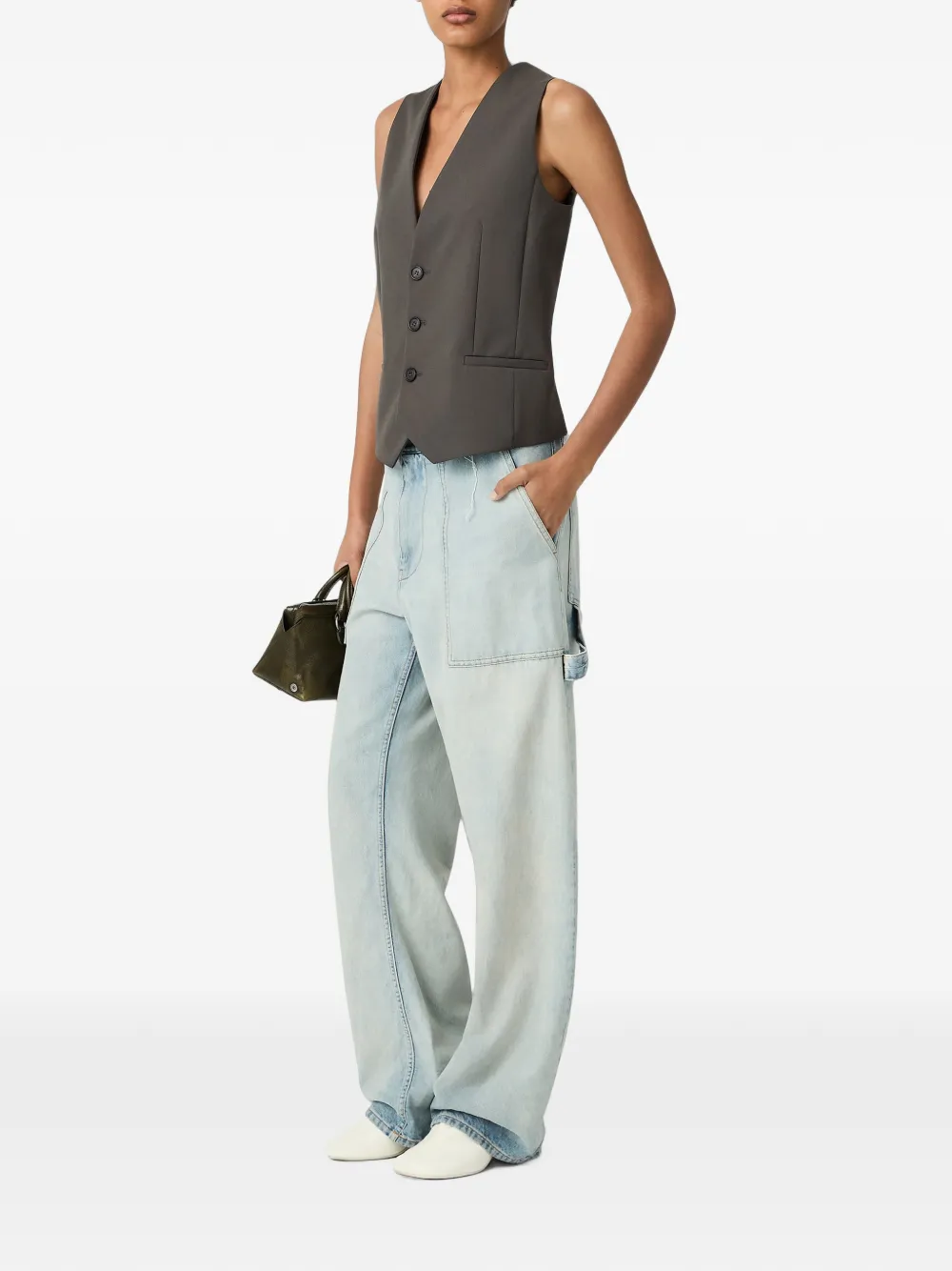 MM6 Maison Margiela replaced back gilet Grijs
