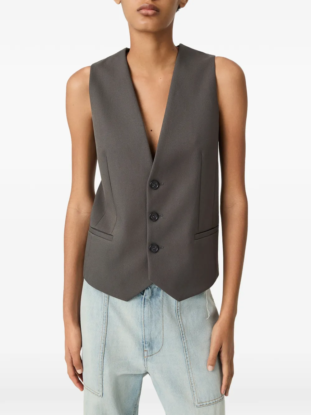 MM6 Maison Margiela replaced back gilet Grijs