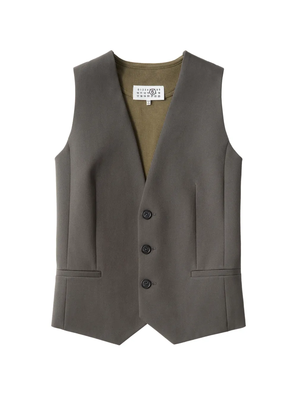 MM6 Maison Margiela replaced back gilet - Grigio