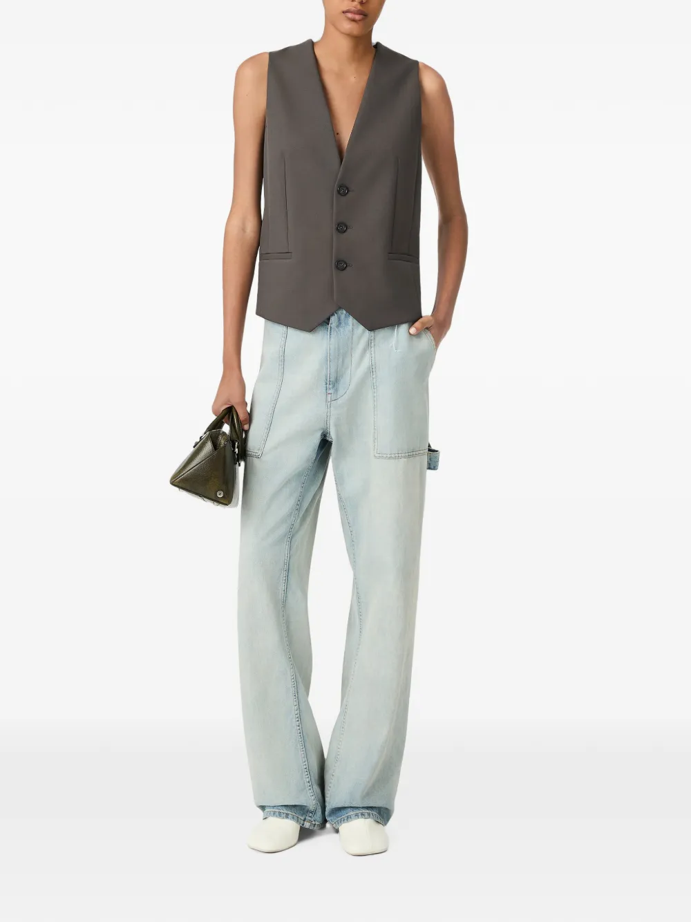 MM6 Maison Margiela replaced back gilet Grijs