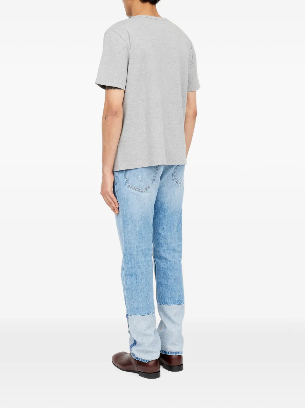 MM6 Maison Margiela horse-portrait print T-shirt Grijs