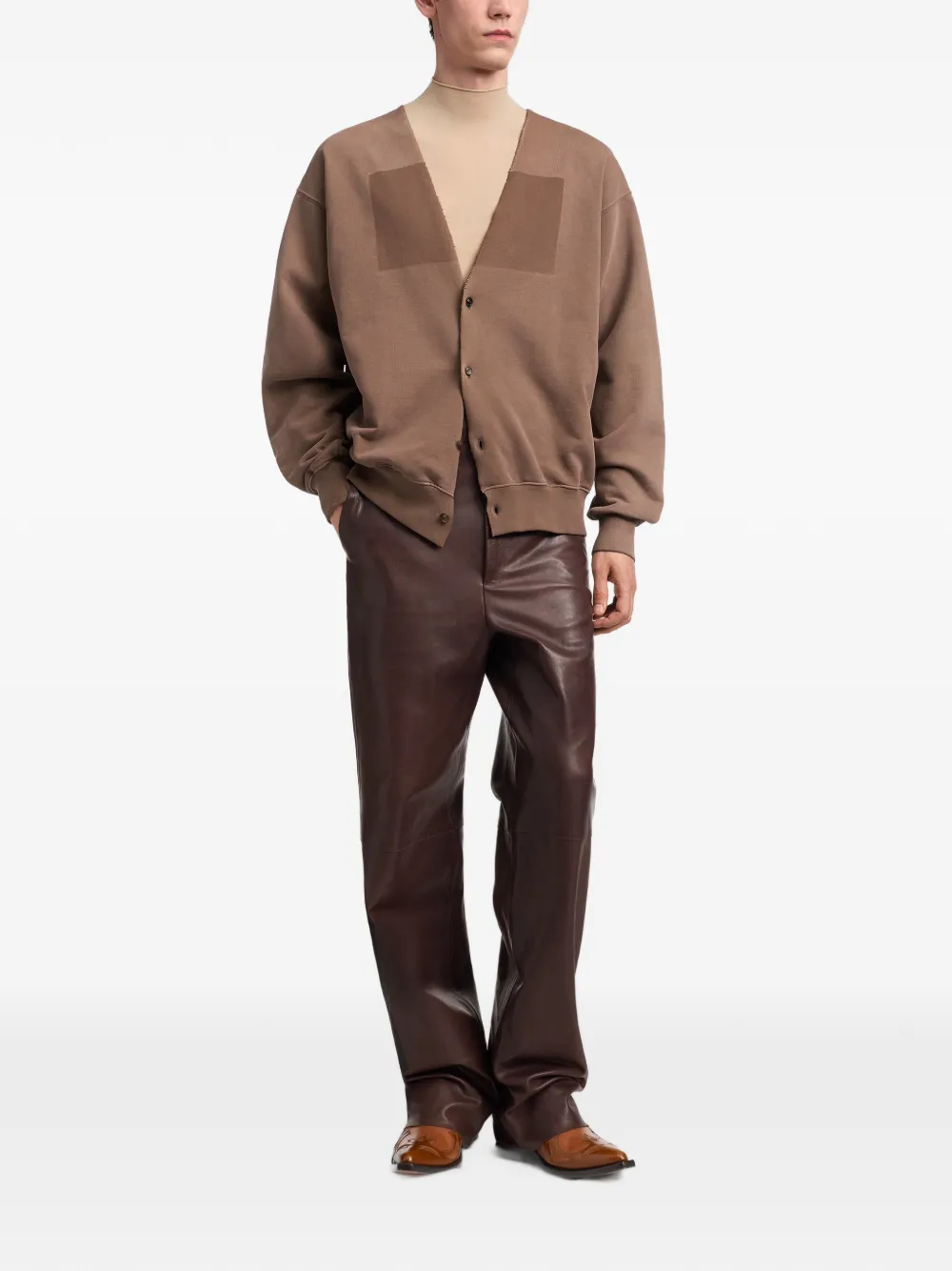 Maison Margiela Vest met V-hals Bruin