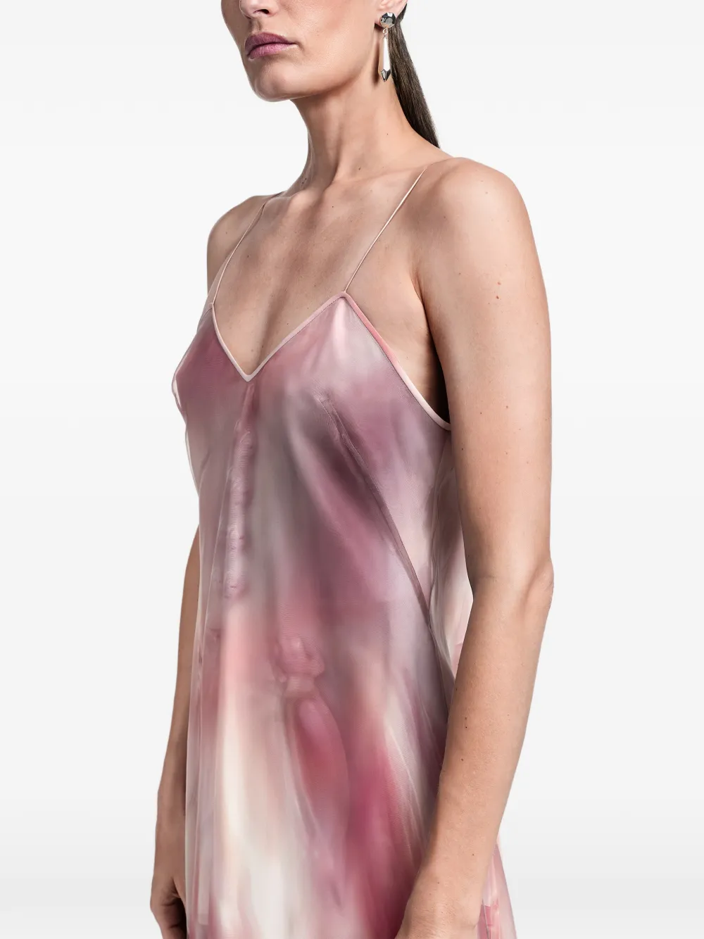 Maison Margiela Midi-jurk met print Roze