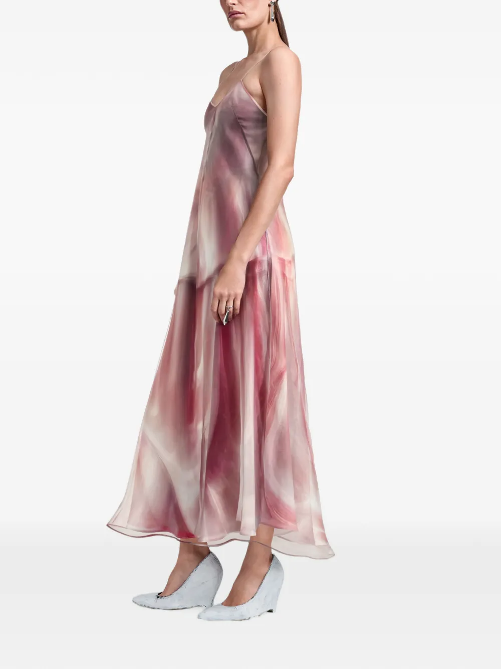 Maison Margiela Midi-jurk met print Roze