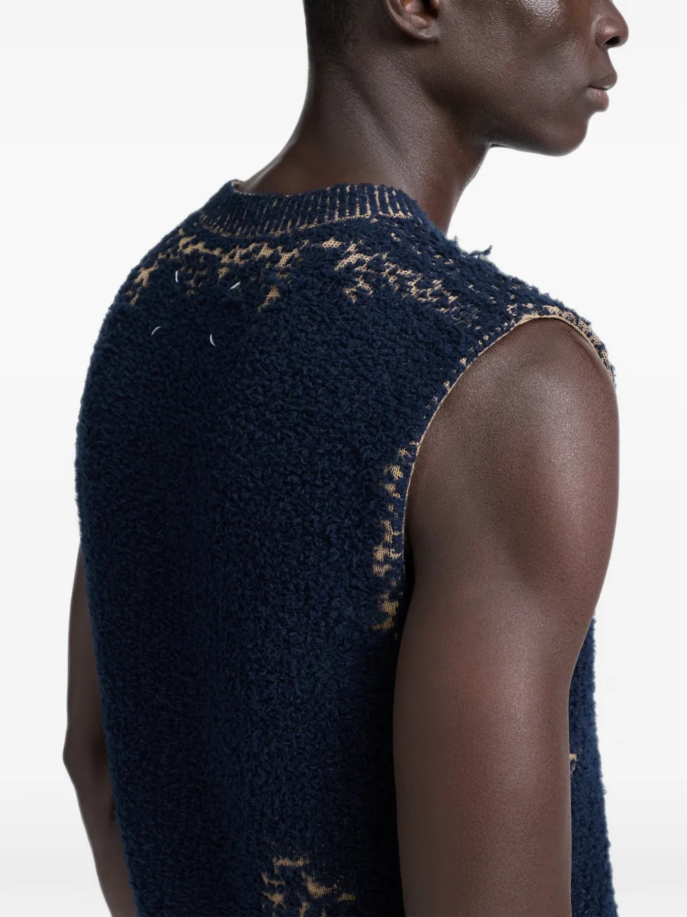 Maison Margiela Gebreide top met zuur Blauw