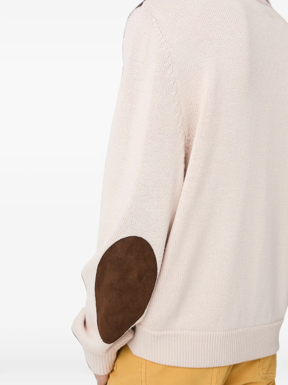 MM6 Maison Margiela Gebreid jack met contrast en rits Beige