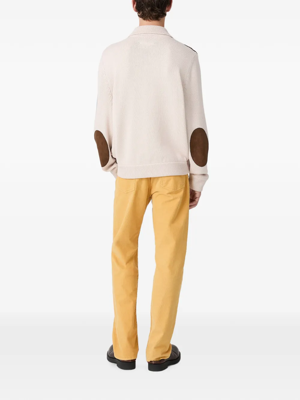 MM6 Maison Margiela Gebreid jack met contrast en rits Beige