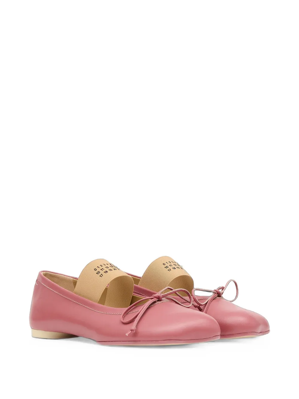 MM6 Maison Margiela Anatomic Numeric ballerinas Roze