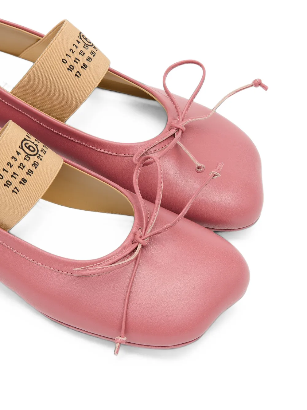 MM6 Maison Margiela Anatomic Numeric ballerinas Roze