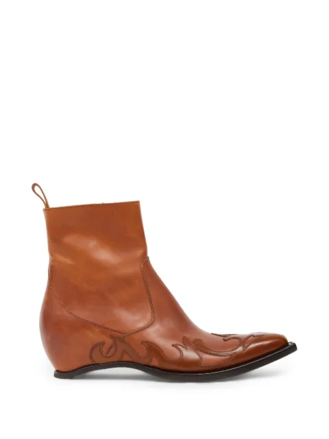 Maison Margiela Western flame-appliqué ankle boots