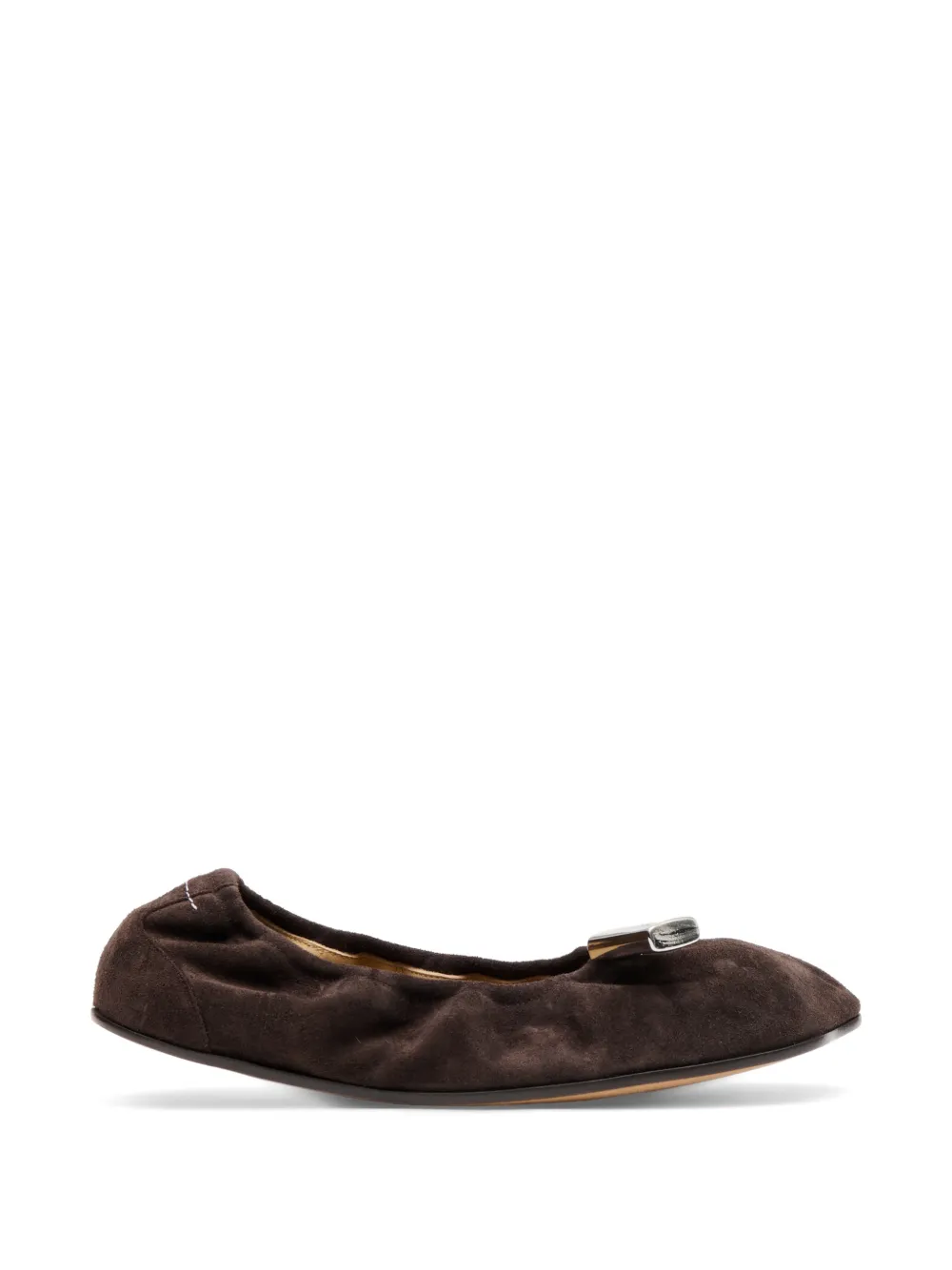 MM6 Maison Margiela Anatomic suede ballet flats - Marrone