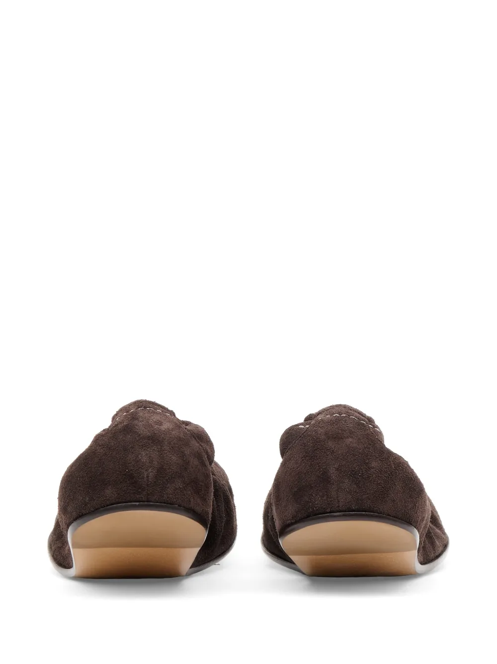 MM6 Maison Margiela Anatomic suede ballet flats Bruin