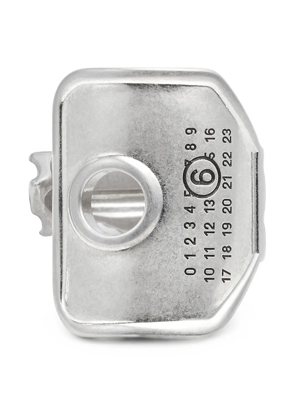 MM6 Maison Margiela key-motif open ring - Argento