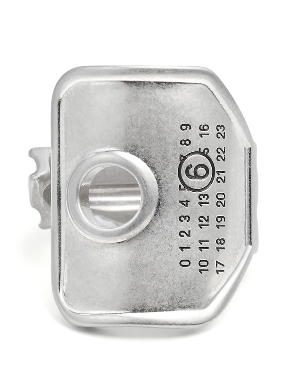 MM6 Maison Margiela key-motif open ring - Argento