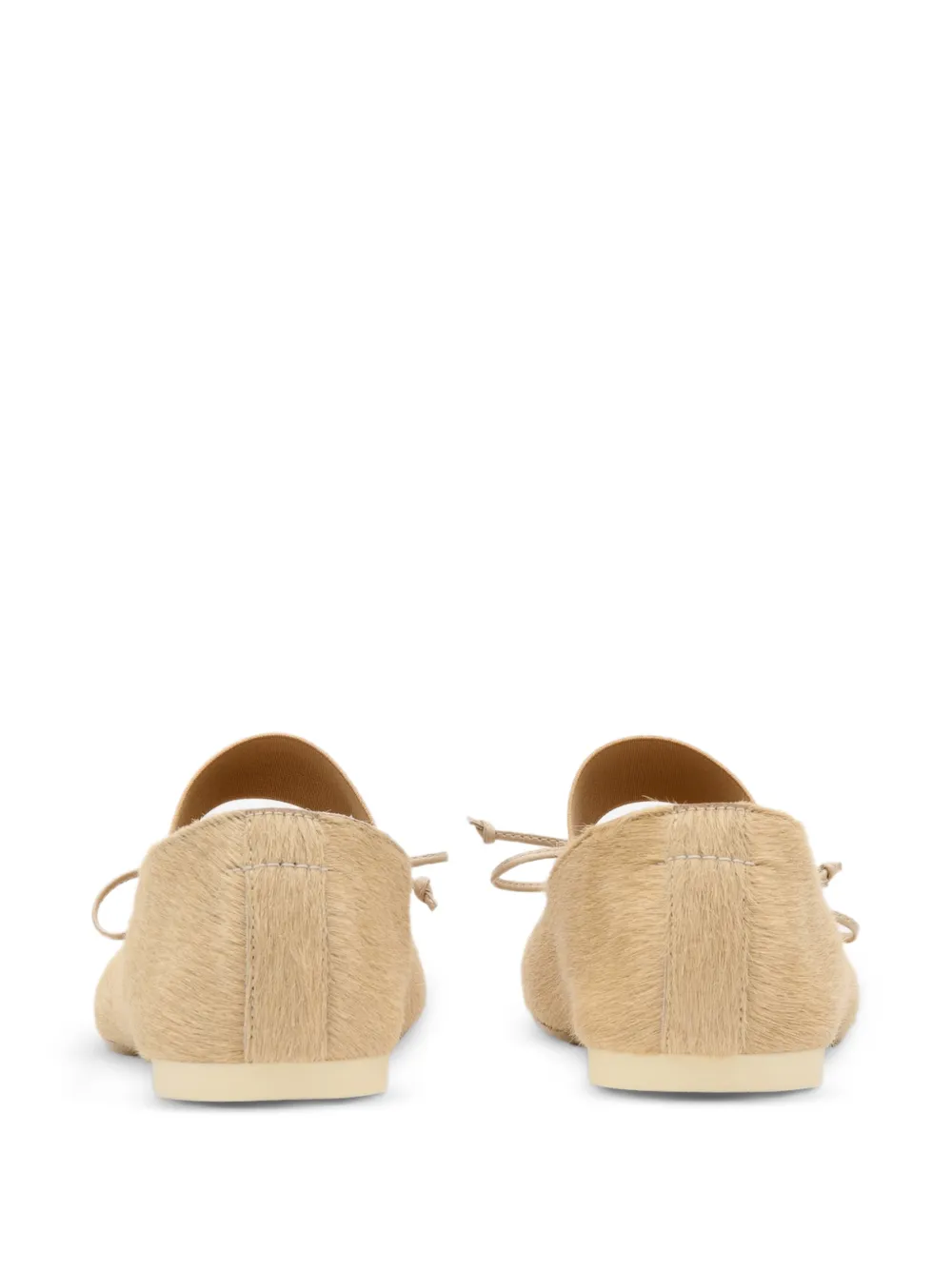 MM6 Maison Margiela Anatomic round-toe ballet flats Beige