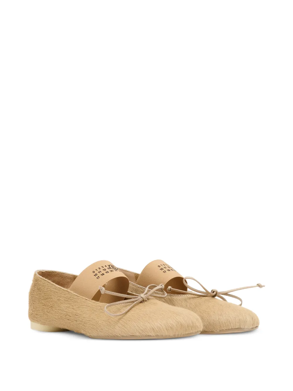 MM6 Maison Margiela Anatomic round-toe ballet flats Beige
