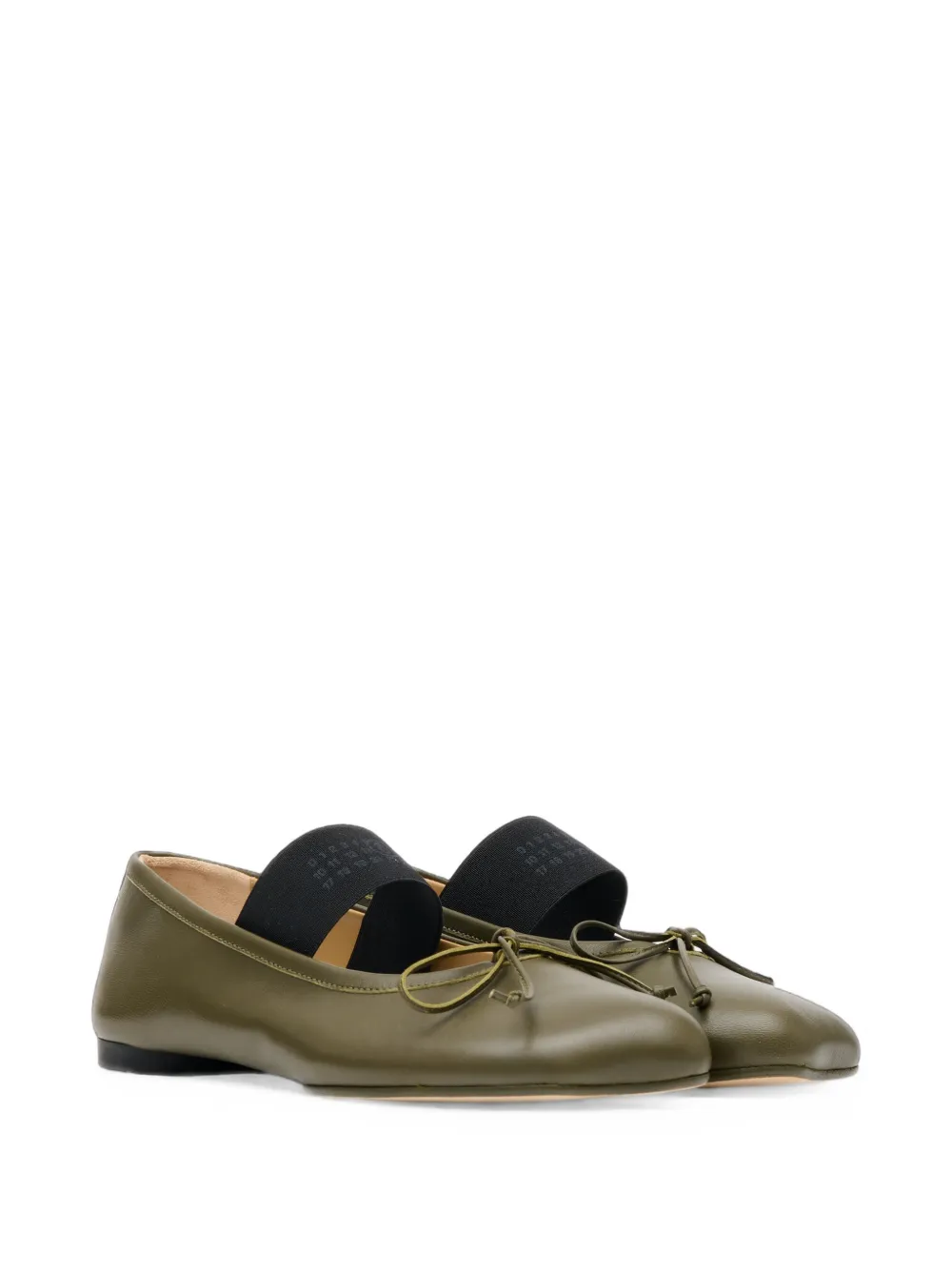 MM6 Maison Margiela Anatomic Numeric ballerinas Groen