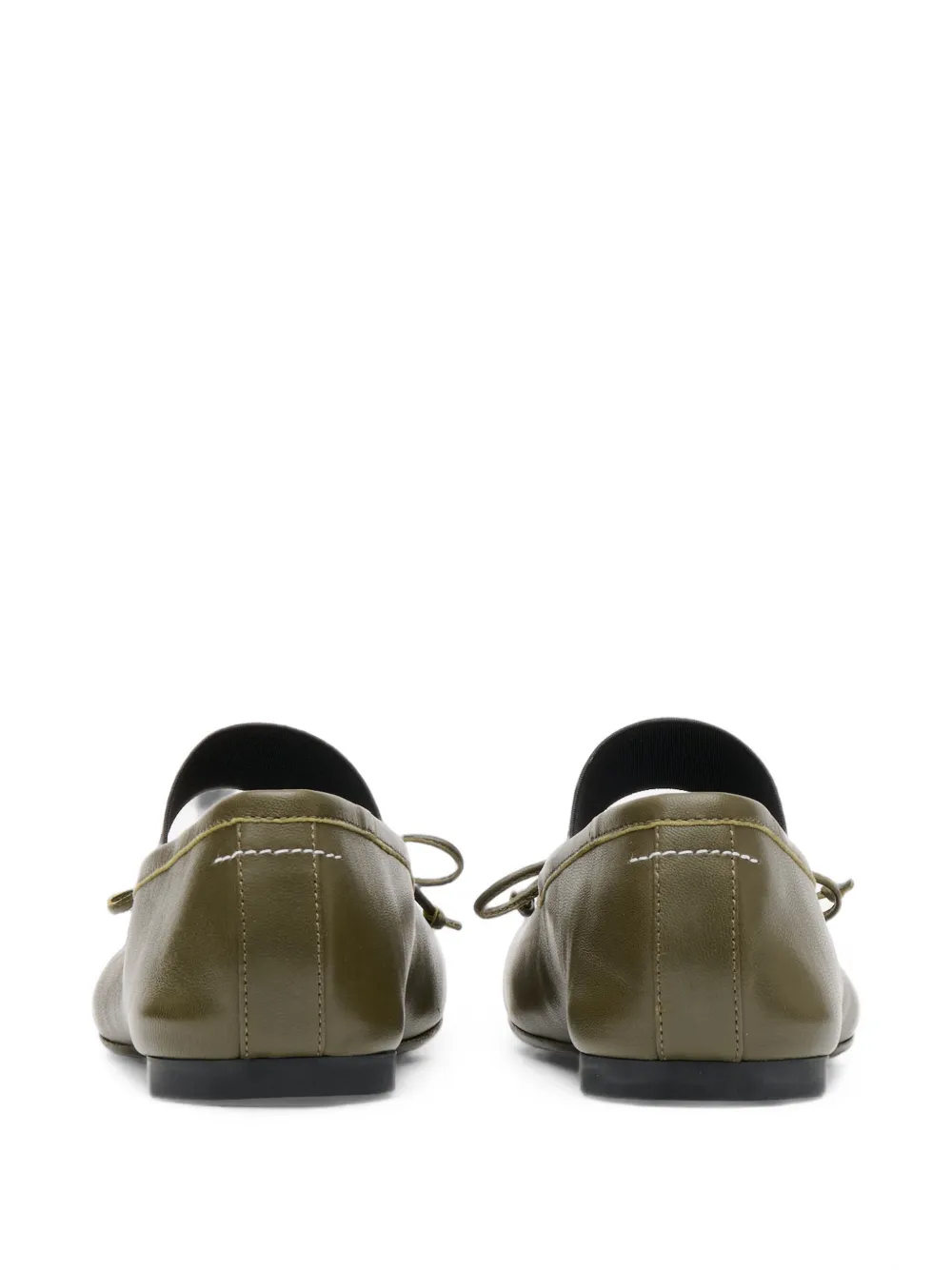 MM6 Maison Margiela Anatomic Numeric ballerinas Groen