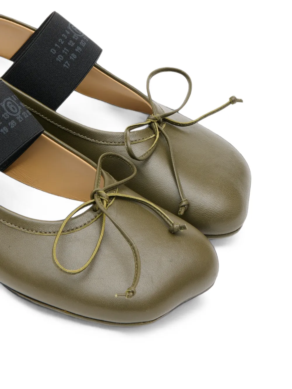 MM6 Maison Margiela Anatomic Numeric ballerinas Groen
