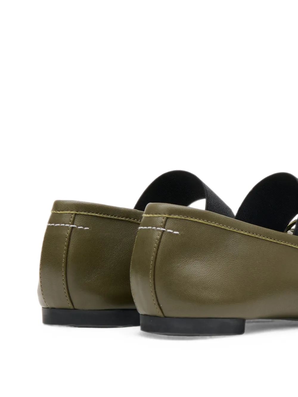 MM6 Maison Margiela Anatomic Numeric ballerinas Groen