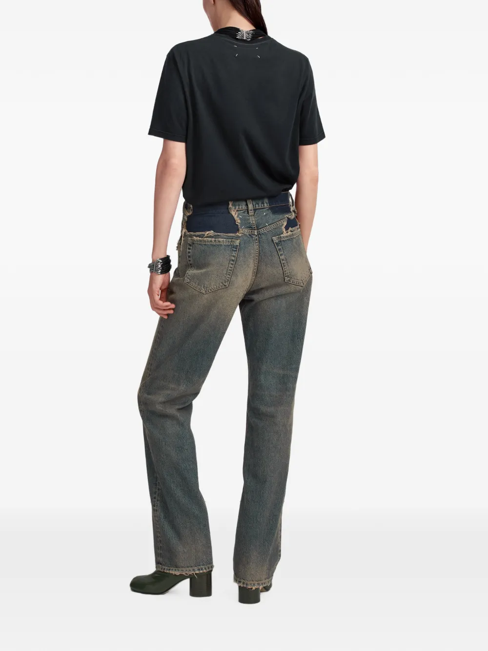 Maison Margiela Gerafelde jeans Blauw