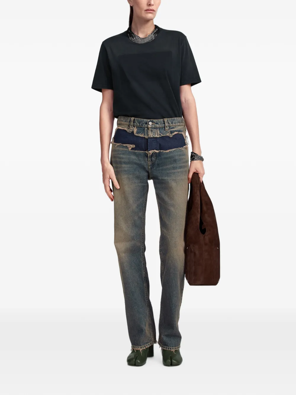 Maison Margiela Gerafelde jeans Blauw