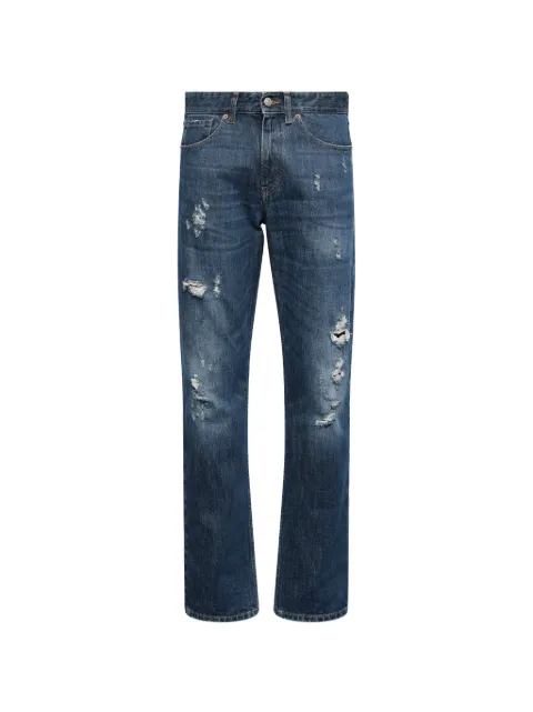 MM6 Maison Margiela distressed-finish straight-leg jeans