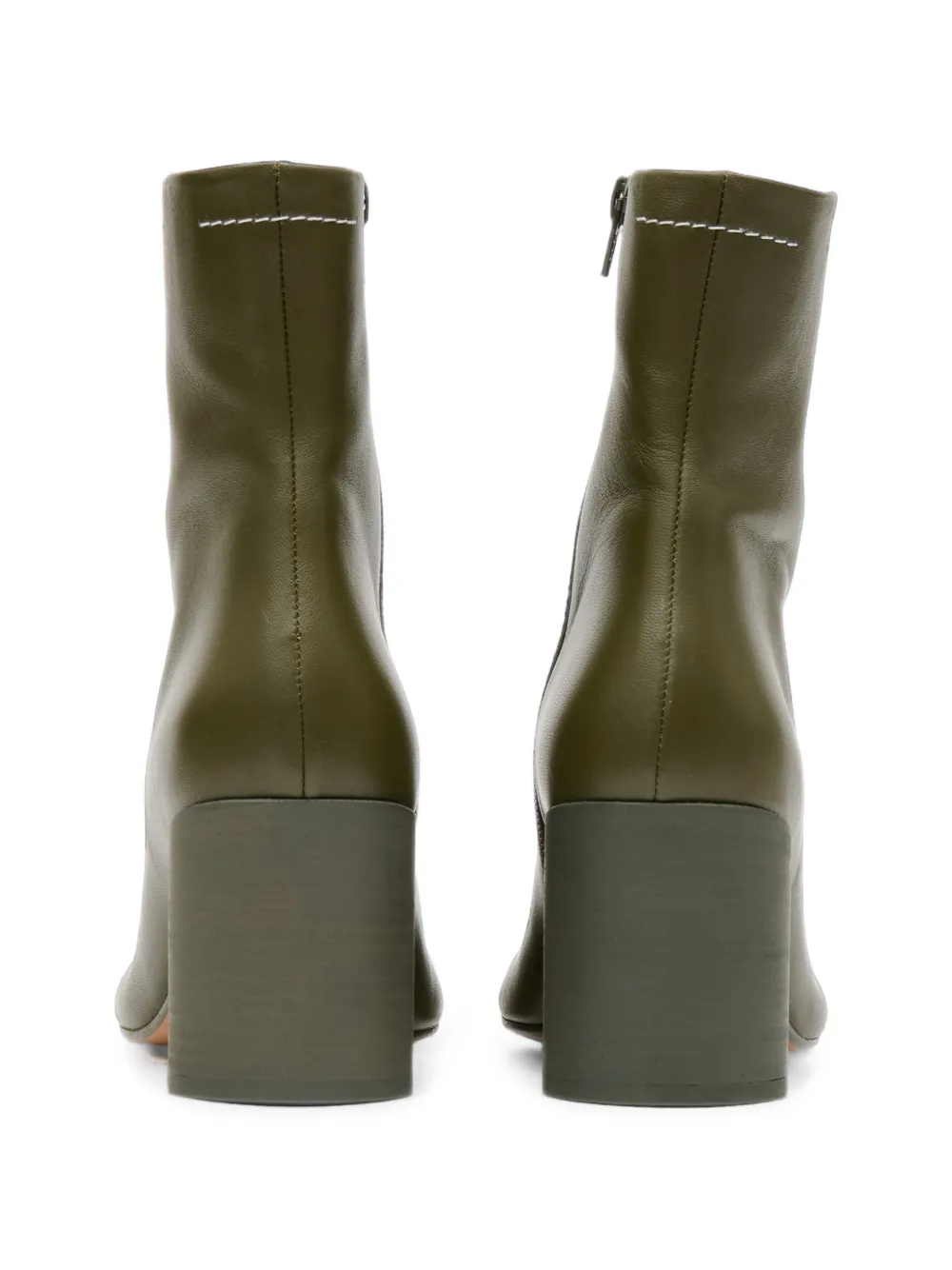 MM6 Maison Margiela Anatomic leather ankle boots Groen